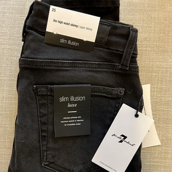 For All Mankind The High Waist SkinnySuper Skinny Jeans